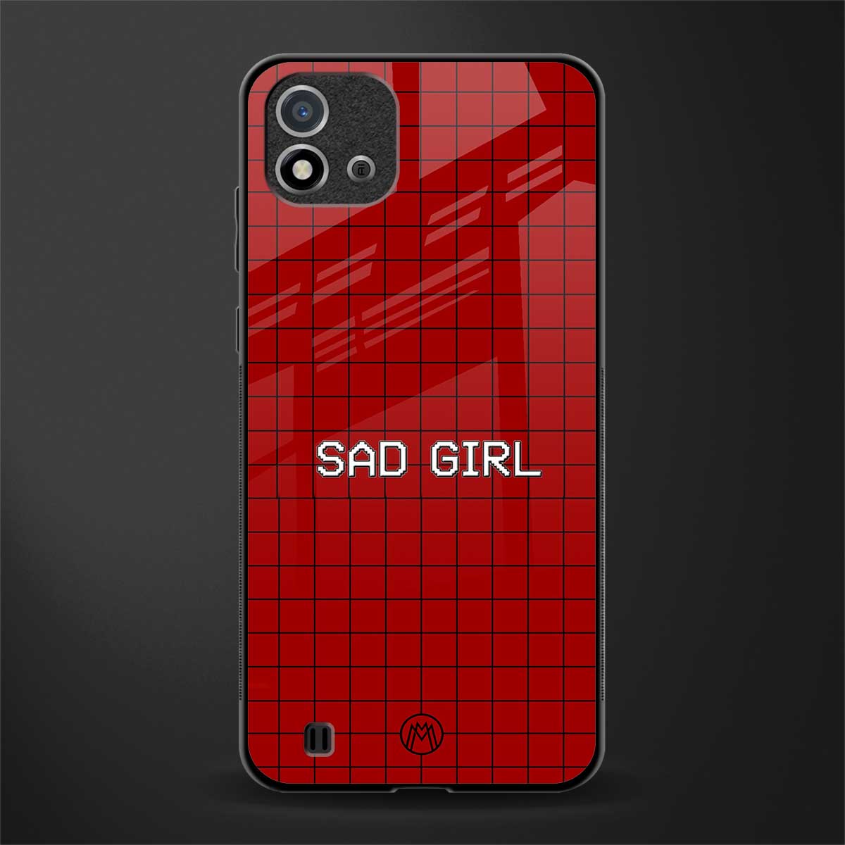 sad girl glass case for realme c20 image