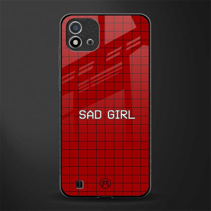 sad girl glass case for realme c20 image