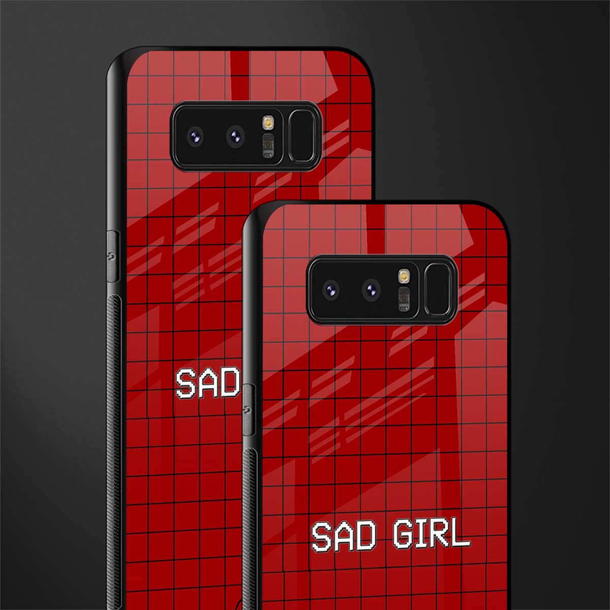 sad girl glass case for samsung galaxy note 8 image-2