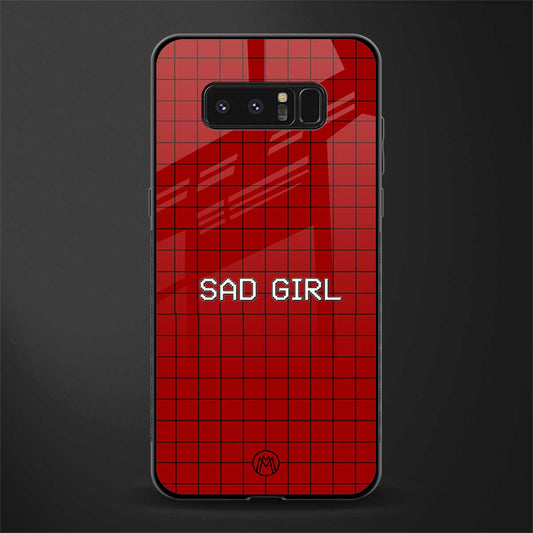 sad girl glass case for samsung galaxy note 8 image