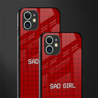 sad girl glass case for iphone 11 image-2