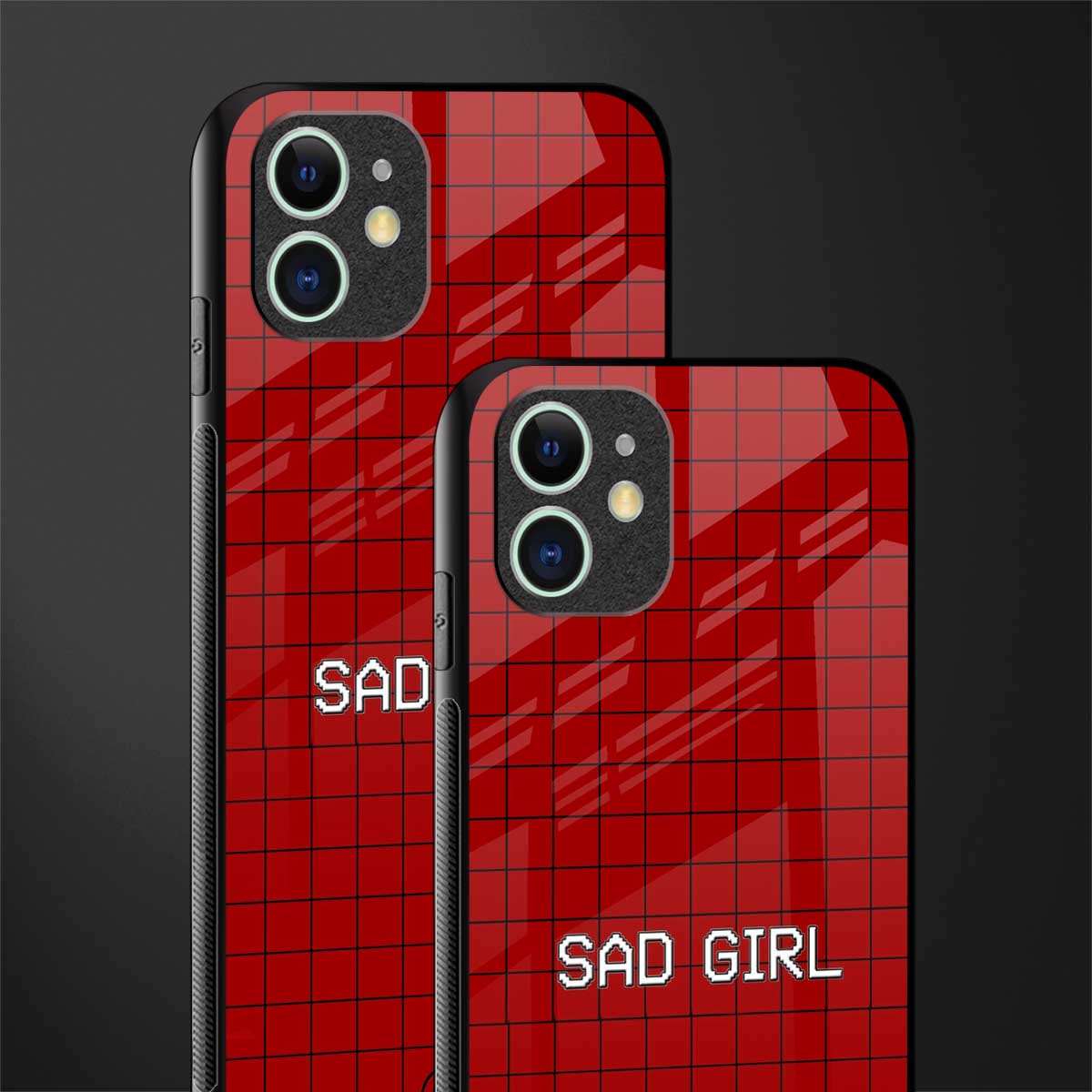 sad girl glass case for iphone 12 mini image-2