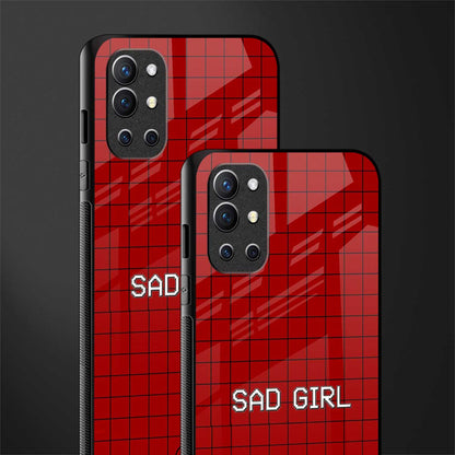 sad girl glass case for oneplus 9r image-2