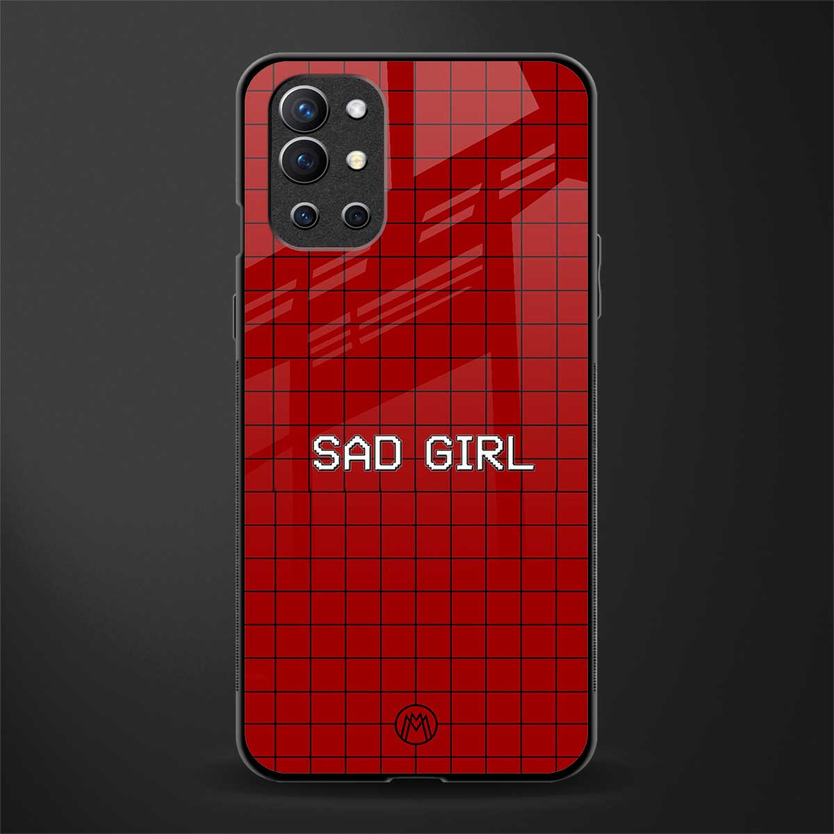 sad girl glass case for oneplus 9r image