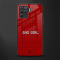 sad girl glass case for oppo f19 pro image