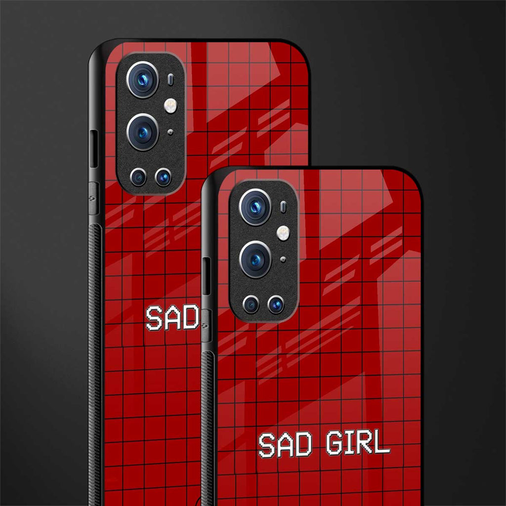 sad girl glass case for oneplus 9 pro image-2