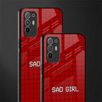 sad girl glass case for oppo f19 pro plus image-2