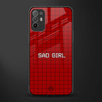 sad girl glass case for oppo f19 pro plus image