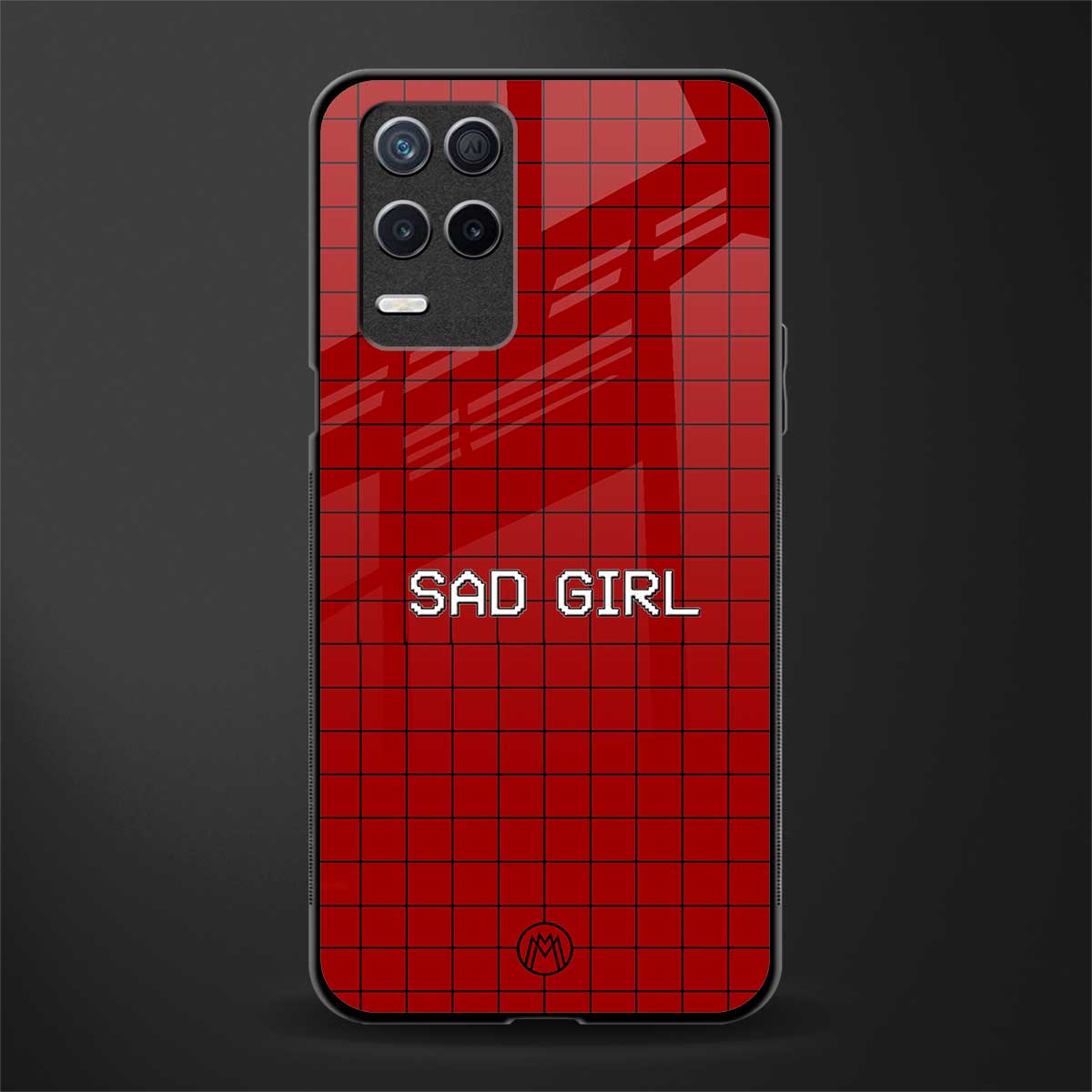 sad girl glass case for realme narzo 30 5g image