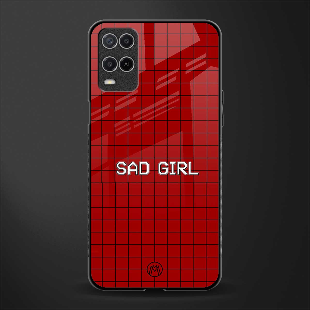 sad girl glass case for oppo a54 image