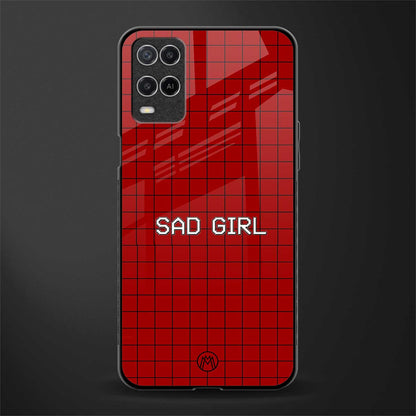 sad girl glass case for oppo a54 image