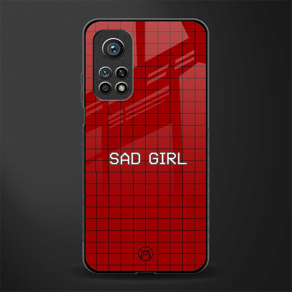 sad girl glass case for mi 10t pro image