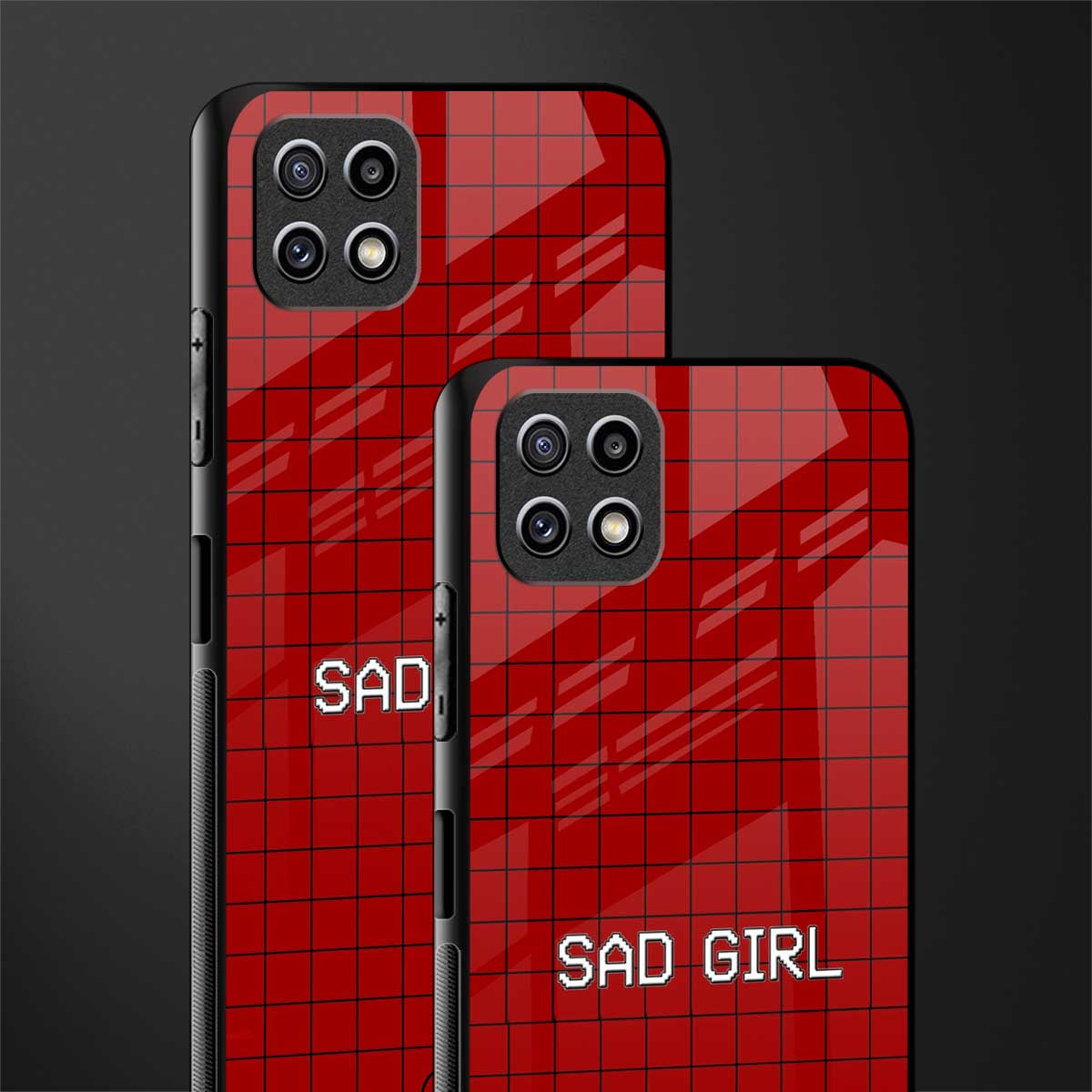 sad girl glass case for samsung galaxy a22 5g image-2