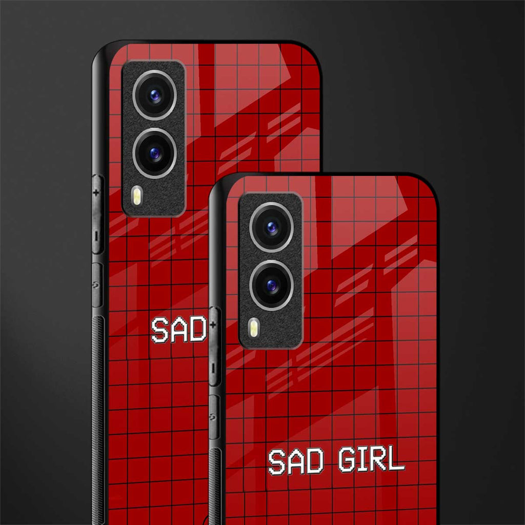 sad girl glass case for vivo v21e 5g image-2