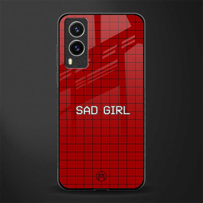sad girl glass case for vivo v21e 5g image
