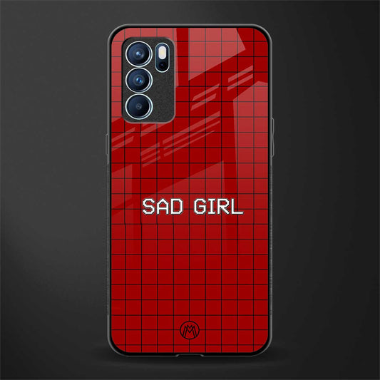 sad girl glass case for oppo reno6 5g image