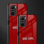 sad girl glass case for mi 11x 5g image-2