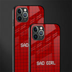 sad girl glass case for iphone 11 pro max image-2