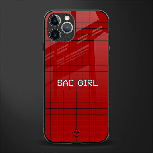 sad girl glass case for iphone 11 pro image