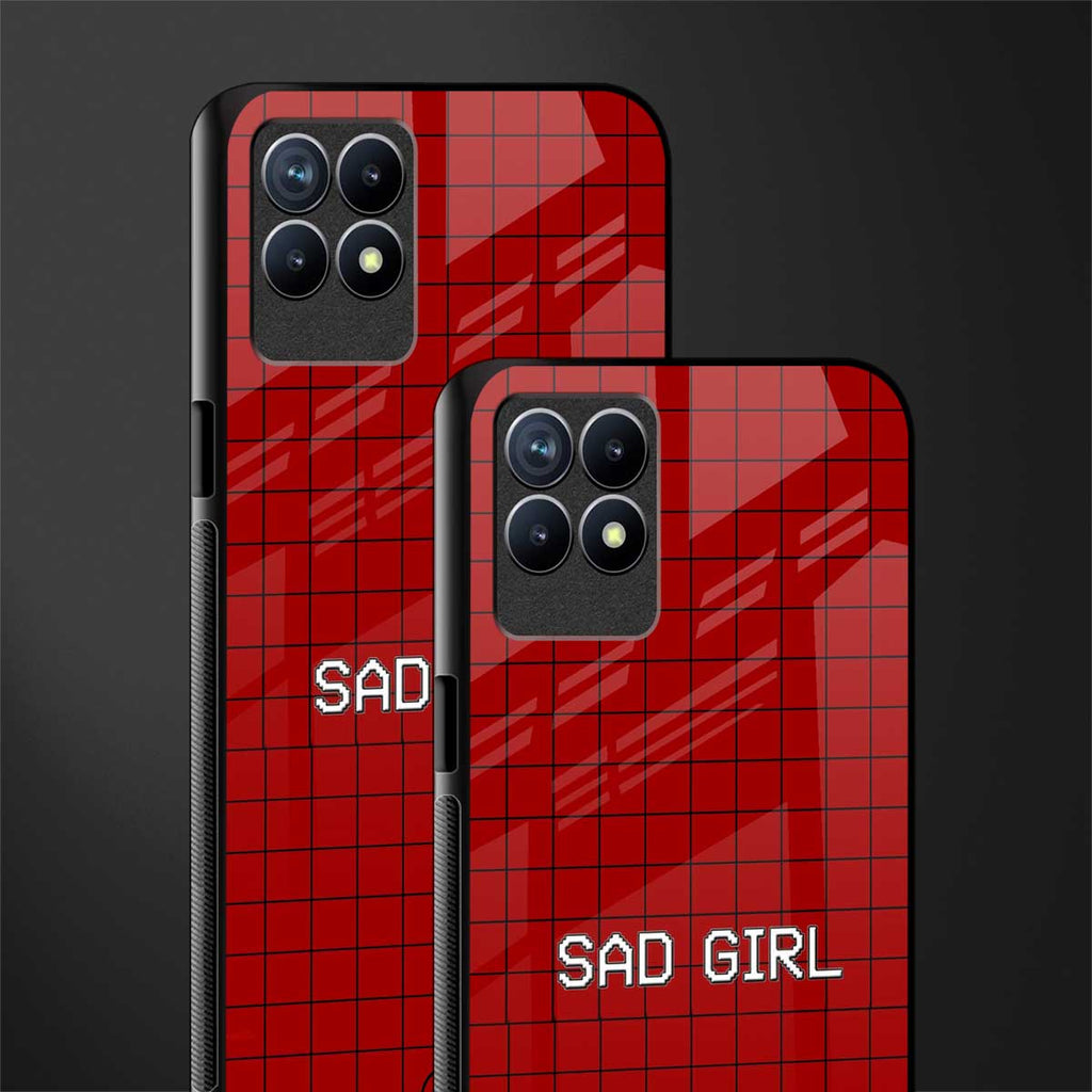 sad girl glass case for realme 8i image-2