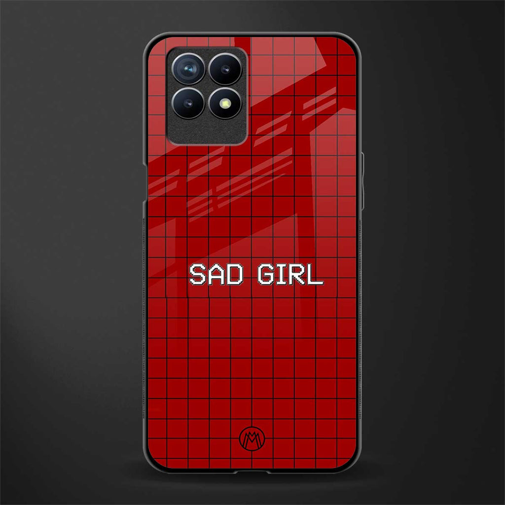 sad girl glass case for realme 8i image