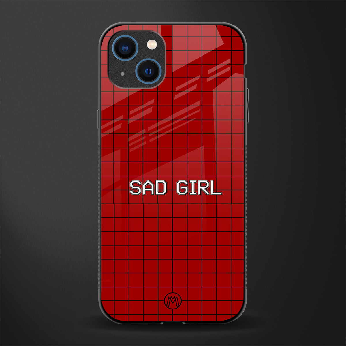 sad girl glass case for iphone 13 image