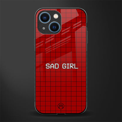 sad girl glass case for iphone 13 mini image