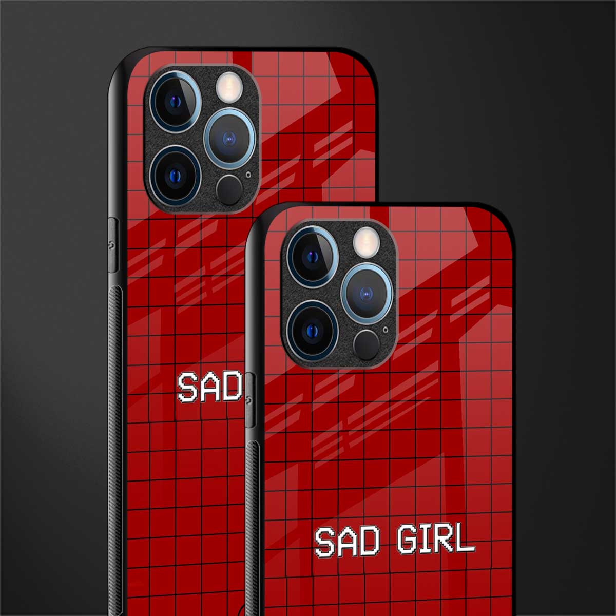 sad girl glass case for iphone 12 pro image-2
