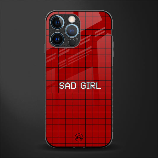 sad girl glass case for iphone 12 pro image