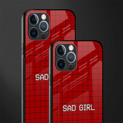 sad girl glass case for iphone 12 pro max image-2