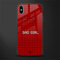sad girl glass case for iphone xs max image