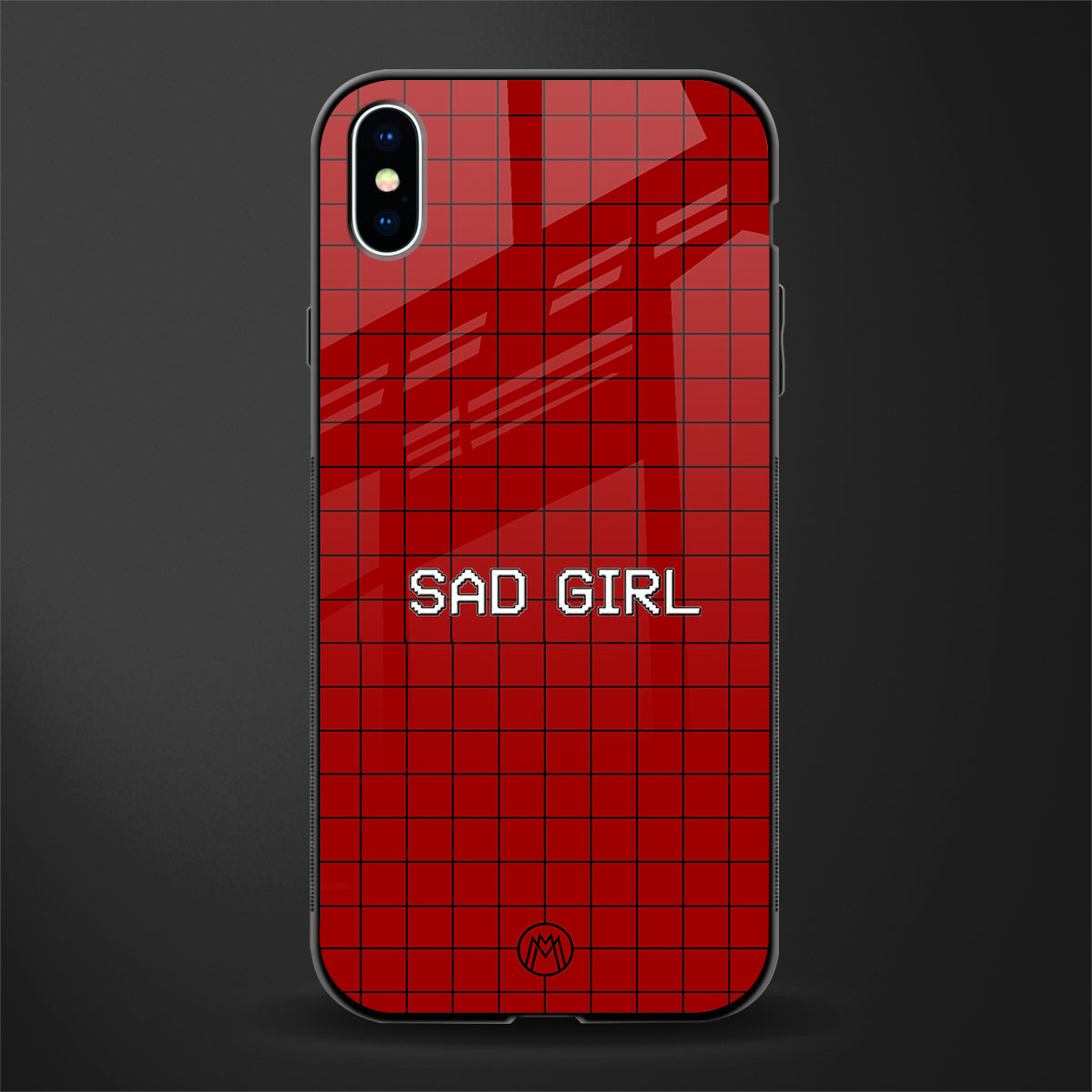 sad girl glass case for iphone xs max image