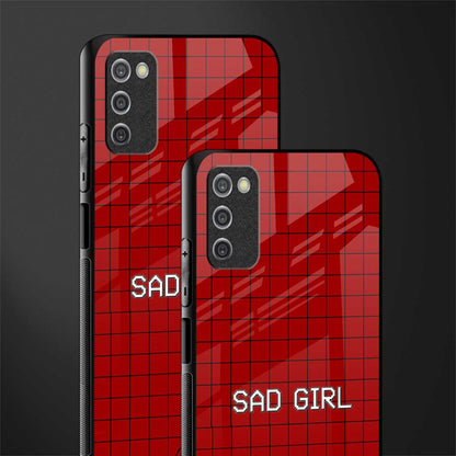 sad girl glass case for samsung galaxy a03s image-2