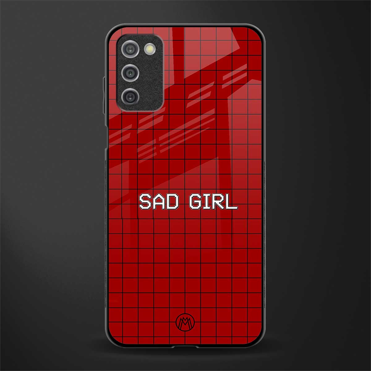 sad girl glass case for samsung galaxy a03s image