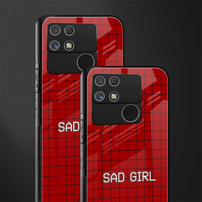 sad girl back phone cover | glass case for realme narzo 50a