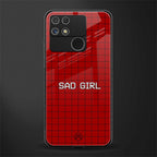 sad girl back phone cover | glass case for realme narzo 50a