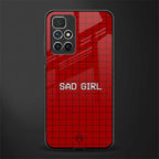 sad girl glass case for redmi 10 prime image