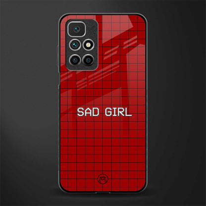 sad girl glass case for redmi 10 prime image