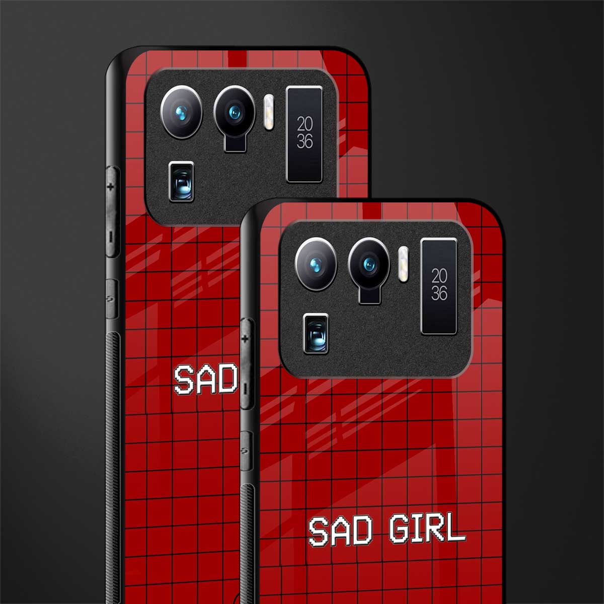 sad girl glass case for mi 11 ultra 5g image-2