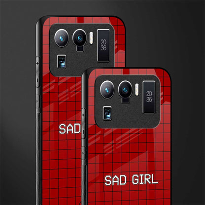 sad girl glass case for mi 11 ultra 5g image-2