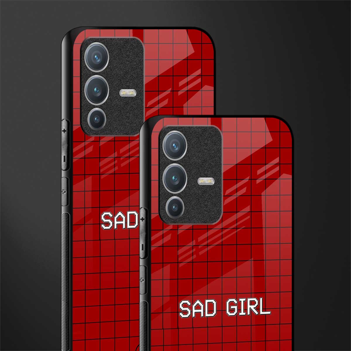 sad girl glass case for vivo v23 pro 5g image-2
