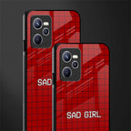 sad girl glass case for realme c35 image-2