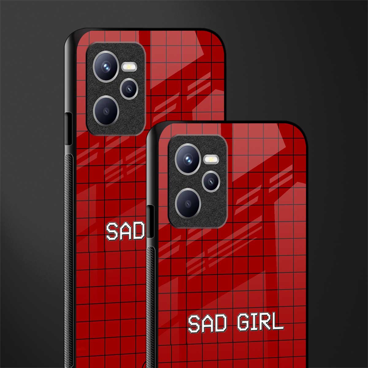 sad girl glass case for realme c35 image-2