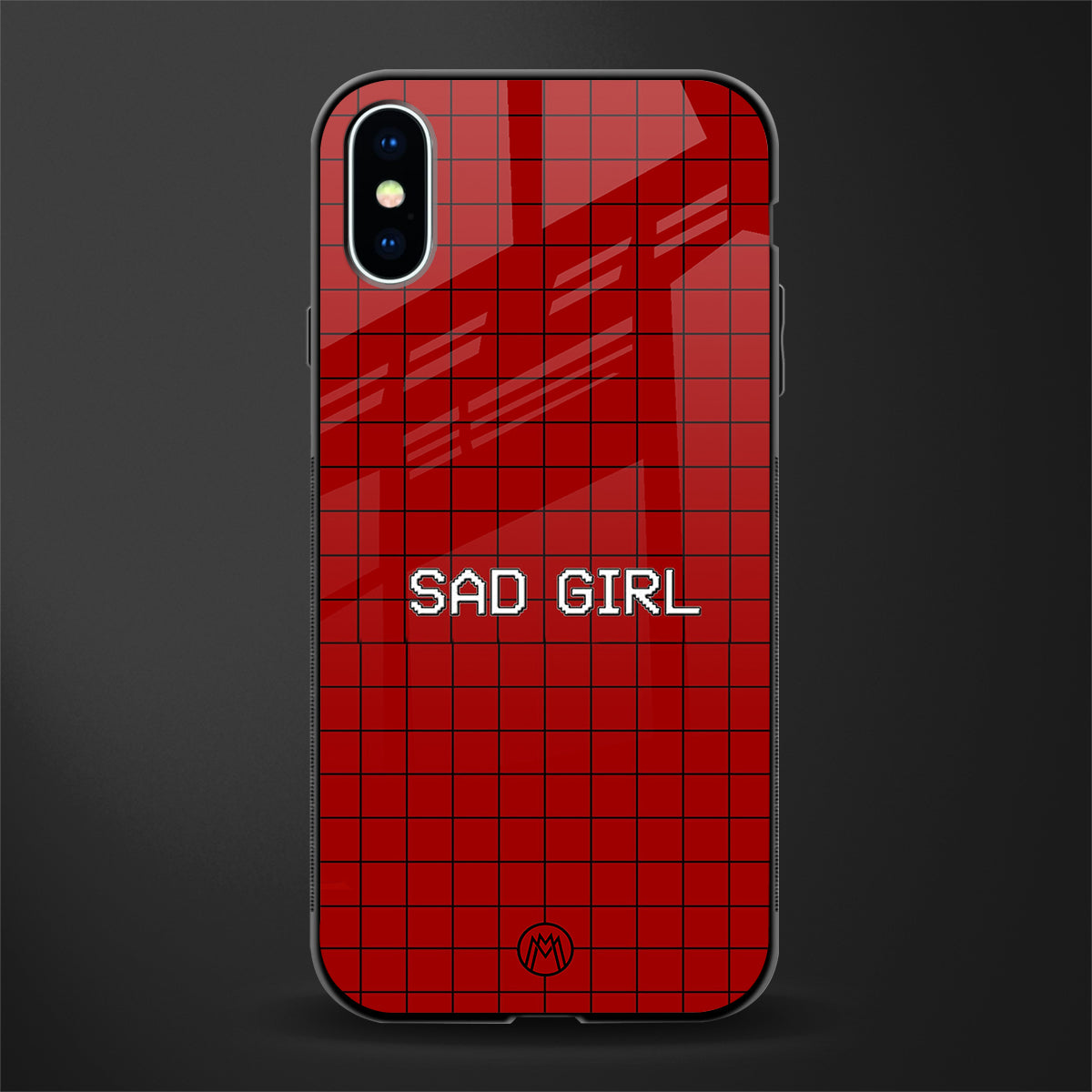 sad girl glass case for iphone xs image