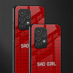 sad girl back phone cover | glass case for samsung galaxy a73 5g