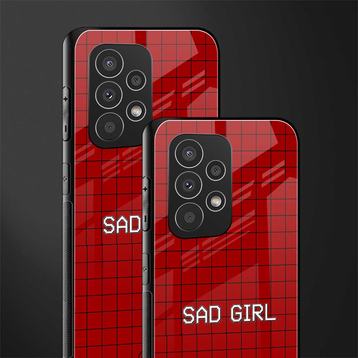 sad girl back phone cover | glass case for samsung galaxy a73 5g