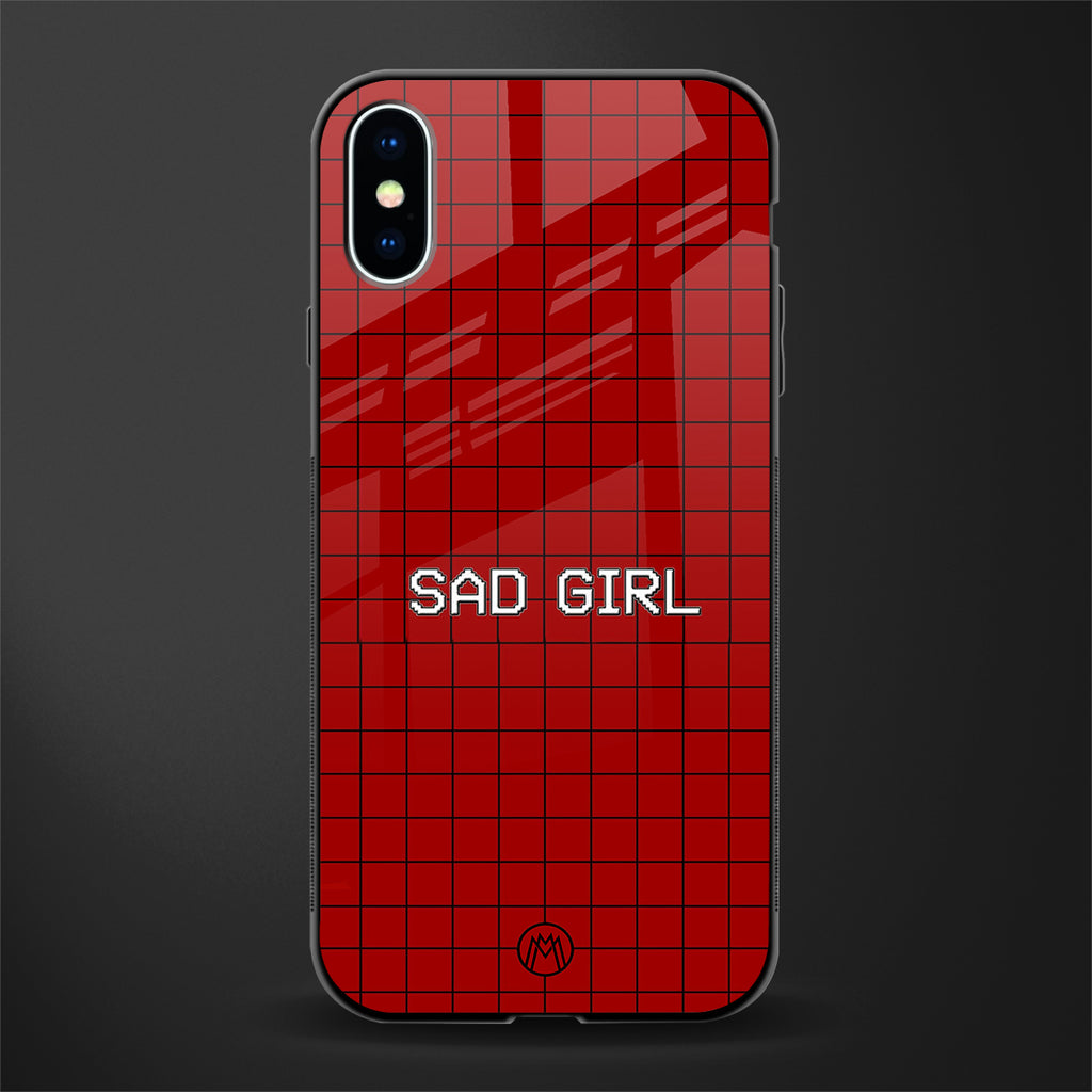sad girl glass case for iphone x image