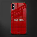 sad girl glass case for iphone x image