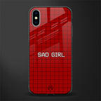 sad girl glass case for iphone x image