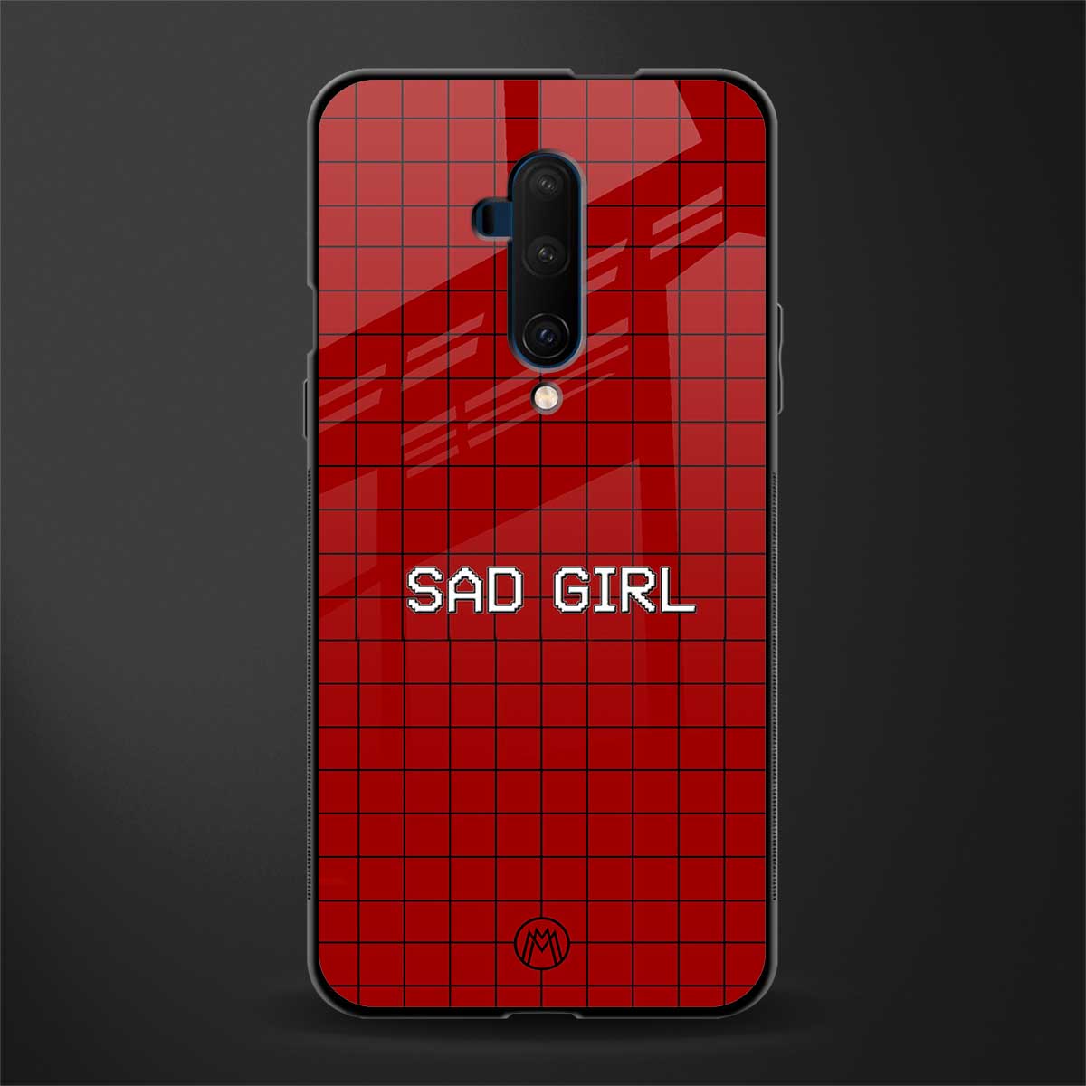 sad girl glass case for oneplus 7t pro image